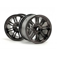 HPI 8 Spoke Wheel Black Chrome (83x56mm/2pcs/14mm)