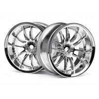 HPI Work XSA 02C Wheel 26mm Chrome (2pcs) 6mm Offset