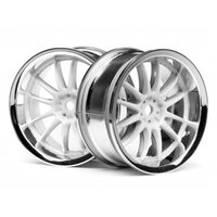 HPI Work XSA 02C Wheel 26mm Chrome/White (2pcs) 3mm Offset