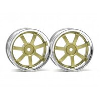 HPI Rays Gram Lights 57S-Pro Wheel Chrome/Gold (2pcs) 3mm Offse