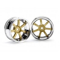 HPI Rays Gram Lights 57S-Pro Wheel Chrome/Gold (2pcs) 9mm Offse