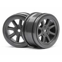 HPI Vintage 8 Spoke Wheel 26mm Gumetal (2pcs) 0mm Offset