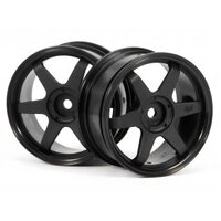 HPI TE37 Wheel 26mm Black (0mm Offset)