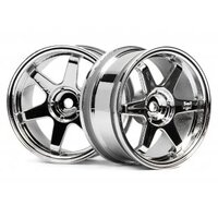 HPI TE37 Wheel 26mm Chrome (3mm Offset)