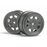 HPI Vintage Stock Car Wheel 26mm Gunmetal (2pcs) 0mm Offset