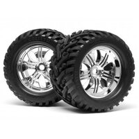 HPI Mounted Goliath Tire 178x97mm on Tremor Wheel Chrome (2pcs)