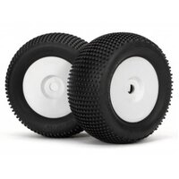 HPI Mounted Nubz Tire 143x68mm S Compound on Dish Wheel White (