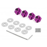 HPI Thin Aluminium Hex Hub (Clamp Type/Purple/4pcs)