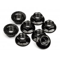 HPI Serrated Flange Nut M4 (Steel/8pcs)