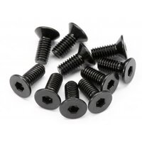 HPI Flat Head Screw M4x10mm (Hex Socket/10pcs)