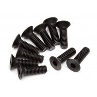 HPI Flat Head Screw M3x10mm (Hex Socket/10pcs)