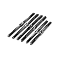 JConcepts - T6.4 | SC6.4, 3.5mm Fin titanium turnbuckle kit - black, 6pc.