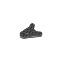 B74 Carbon Fiber steering bell-crank arm, ribbed and chamfered