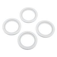 Tribute wheel beadlocks - white - glue-on set, 4pc.(Fits - #3377 Tribute wheels)