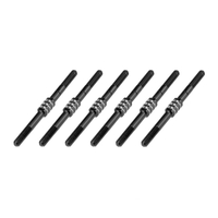 B6.1 Fin Titanium turnbuckle set - black, 6pc. 