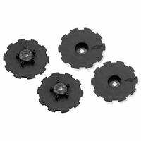 Hazard - SC6.4 - wheel dish - 4pc. - (black) - fits 3344 wheel