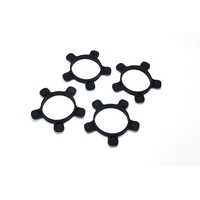 Black 1/10 TC Touring/Sedan, 1/10 Buggy UFO High Strength Silicone Tire Glue Bands (4)