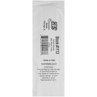 K&S 1113-1 ROUND ALUMINUM TUBE .014 WALL (36IN LENGTHS) 1/4IN  (1 tube per bag x 5 bags)