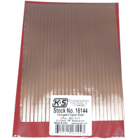 ####K&S 16144 CORRUGATED SHEETS .003 COPPER 5IN X 7IN (2 PIECES PER BAG) CRIMPE
