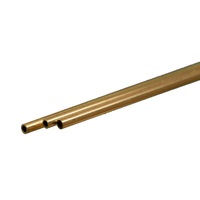 K&S 8126 ROUND BRASS TUBE .014 WALL (12IN LENGTHS) 3/32IN (3 TUBES PER CARD