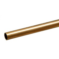 K&S 8131 ROUND BRASS TUBE .014 WALL (12IN LENGTHS) 1/4IN (1 TUBE PER CARD)
