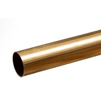 K&S 8139 ROUND BRASS TUBE .014 WALL (12IN LENGTHS) 1/2IN (1 TUBE PER CARD)