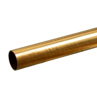 K&S 8140 ROUND BRASS TUBE .014 WALL (12IN LENGTHS) 17/32IN (1 TUBE PER CARD