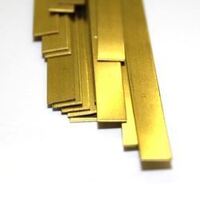 K&S 815025 BRASS FLAT BARS (12IN LENGTHS) 1/32IN X 3/32IN (1 PER CARD)