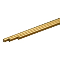 K&S 8168 SOLID BRASS ROD (12IN LENGTHS) .081 (3 RODS PER CARD)