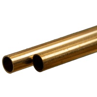 K&S 9825 ROUND BRASS TUBE (300MM LENGTHS) 7MM OD X .45MM WALL (2 PIECES)