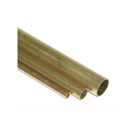 K&S 9836 THIN WALL BRASS TUBE  (300MM LENGTHS) 4MM OD X .225MM WALL (3 PIECE