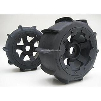 Rovan 1/5 Rear Paddle Tyres on Black Rims 2Pcs Beadlock Wheels
