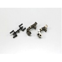 Kyosho Aluminium Front Hub Carrier Set (L,R/16 Deg/Gunmetal)