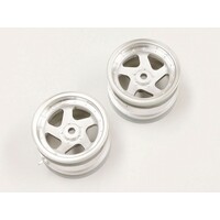 Kyosho 5 Spoke Wheel 43mm (Satin Chrome/2pcs) (Optima 2016)