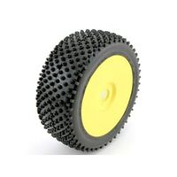 Team Losi Pre-Mounted 1/8 Step-Pin Buggy Tires w/Foam (Silver) (