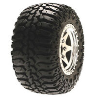 Team Losi Rear A/T Truck Tire Mounted, Blue (2)