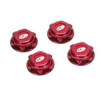 Team Losi Covered 17mm Wheel Nuts, Alum, Red: 8/T 2.0