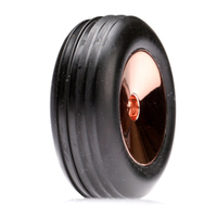 Team Losi Front Narrow Ribbed, Glued, Copper Wheels (2)