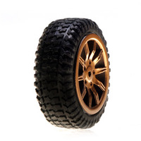 Team Losi Tires, Mounted, Gold: Micro Rally(4)