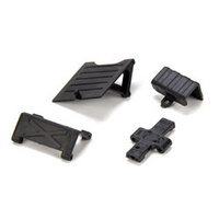 Team Losi Skid Plate, Chassis Brace, Batt Door & Tray: McRC