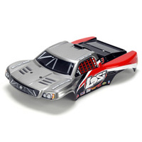 Team Losi 1/24 4WD Short Course Painted Body, Silver & Red