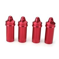 Team Losi Shock Body & Cap Set, Red (4): LST, LST2, AFT, MGB