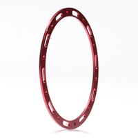 Team Losi Bead Lock "Look" Wheel Rings, Red (4)