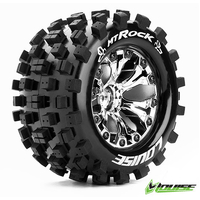 MT-Rock 2.8 tyre w/rim Chrome 12mm hex