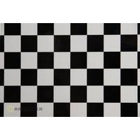 (43-010-071-002) ORACOVER FUN 3 width: 60 cm length: 2 m white - black 25MM Checkers