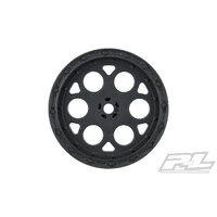 PROLINE  Showtime 2.2" Sprint Car 12mm Hex Rear Black Wheels (2) for Dirt Oval (using 2.2" Buggy Rear Tires) - PR2783-03