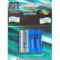 RFI AAA SIZE SUPER ALKALINE BATTERIES (4 PER CARD)