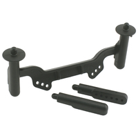 RPM Adjustable Front Body Mounts - Black - Slash, Rustler