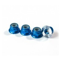 M4 Serrated Wheel Nuts blue