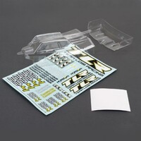 TLR Cab Forward Body & Wing Set, Clear, w/ Stickers 22-4